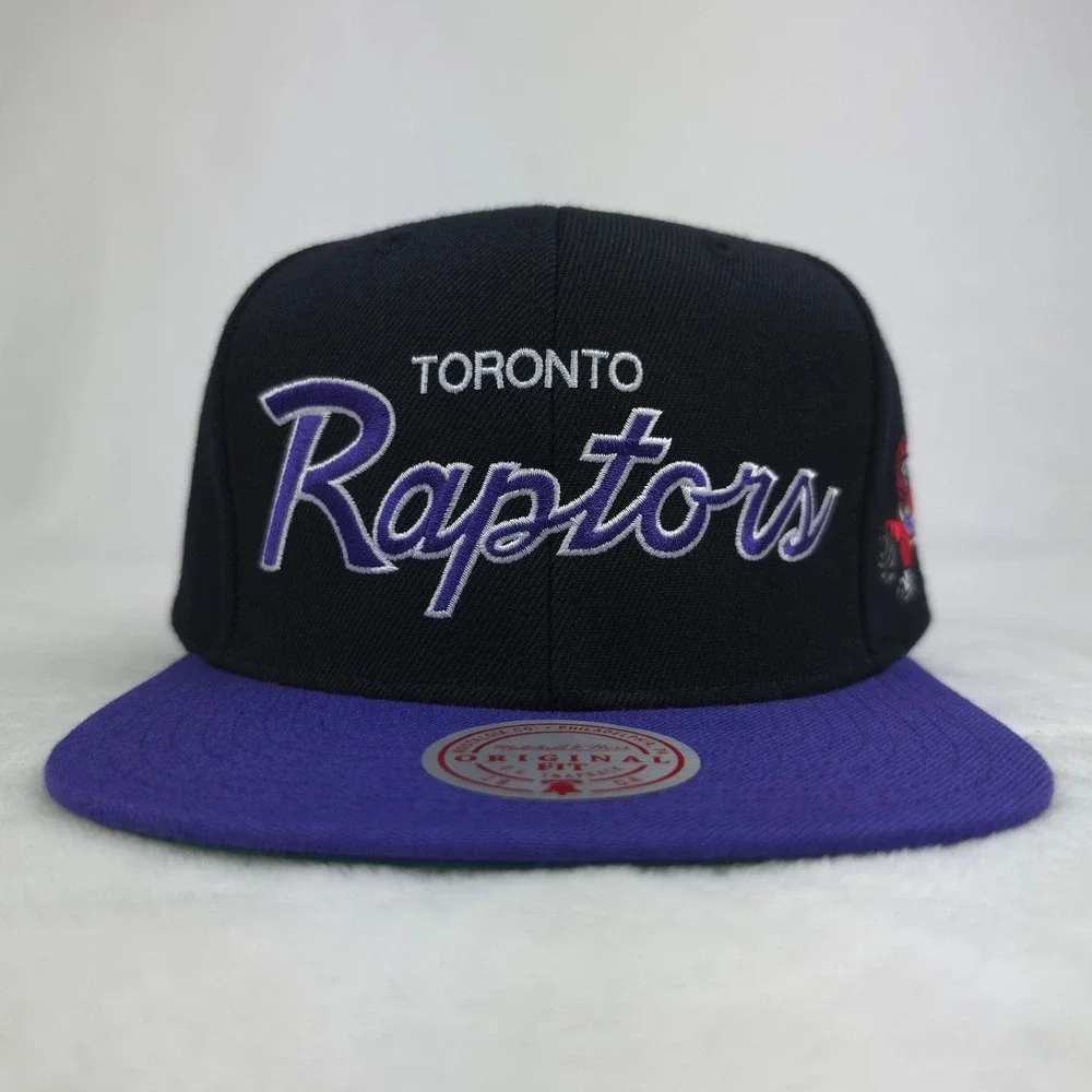 Toronto Raptors‎ Mitchell & Ness NBA Snapback Hat Cap Script Logo Black NWT